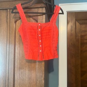 Free People Maggie Corset style Cami Tank Top Never worn X-Small